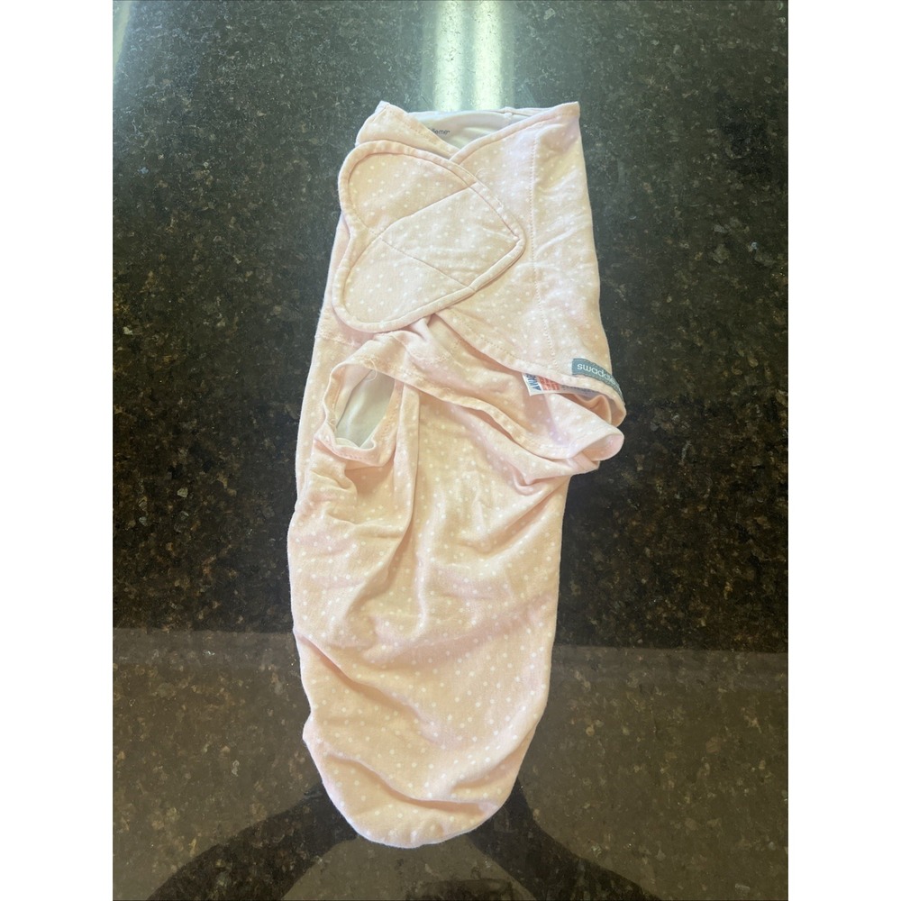 Swaddle Me Baby Girl Infant Swaddle Pink Polka dot Sz 0-3m Nursery Sleepwear